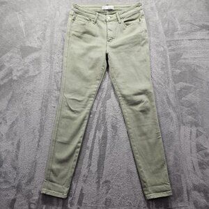 Vervet Jeans Women's 28 Green Denim Mid Rise Ankle Skinny V3380A